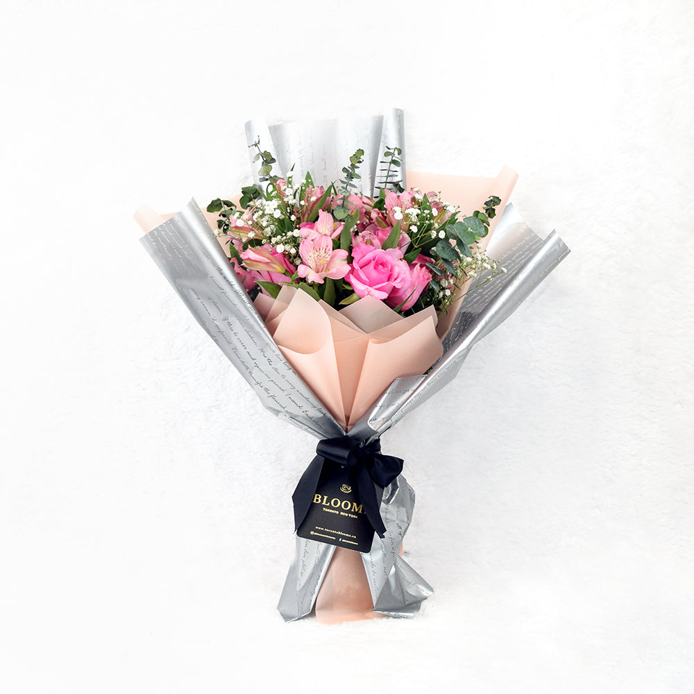 A Classy Affair Flowers & Prosecco Gift – Los Angeles Blooms - Los Angeles Delivery