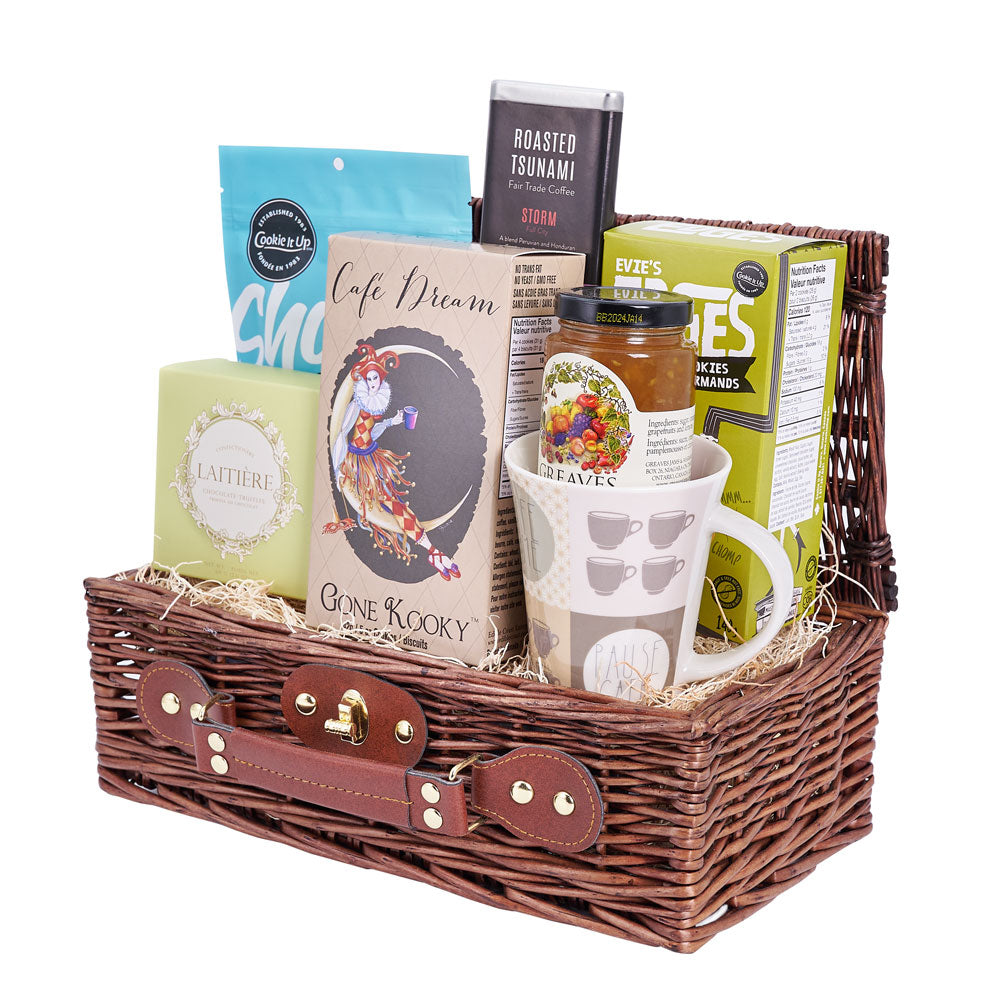 Bravely Bold Gourmet Coffee Gift Basket – Los Angeles Blooms - Los Angeles Delivery