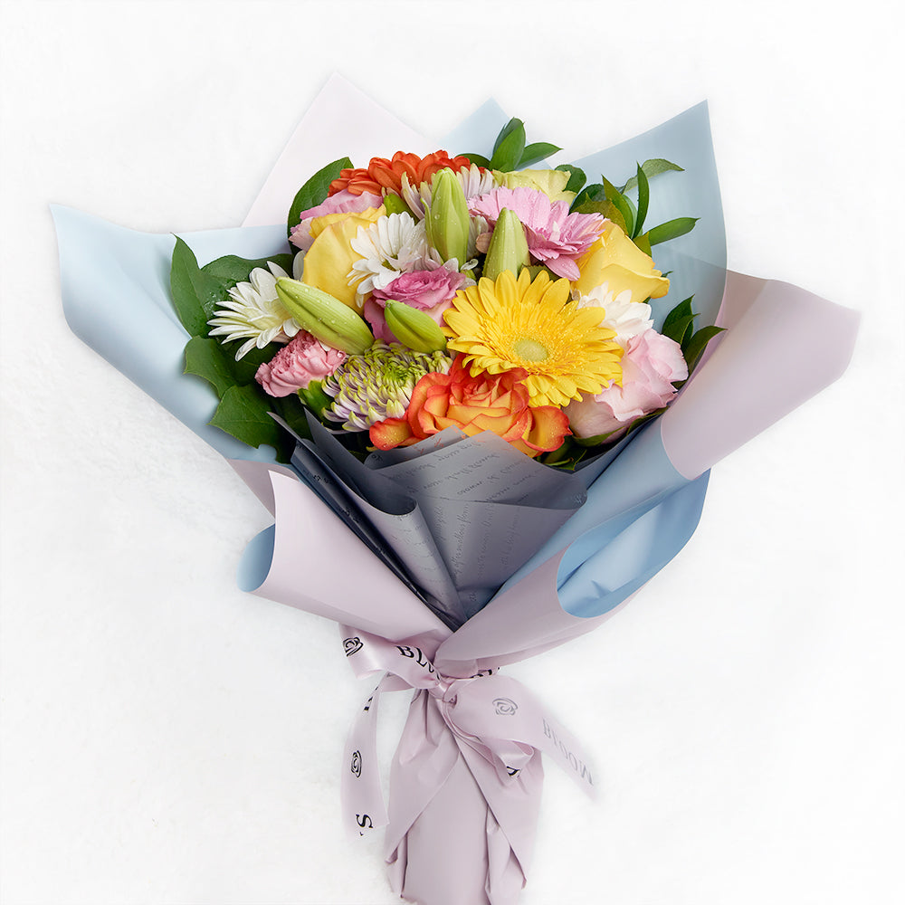 Caribbean Sunrise Mixed Floral Bouquet from Los Angeles Blooms - Flower Gift - Los Angeles Delivery.
