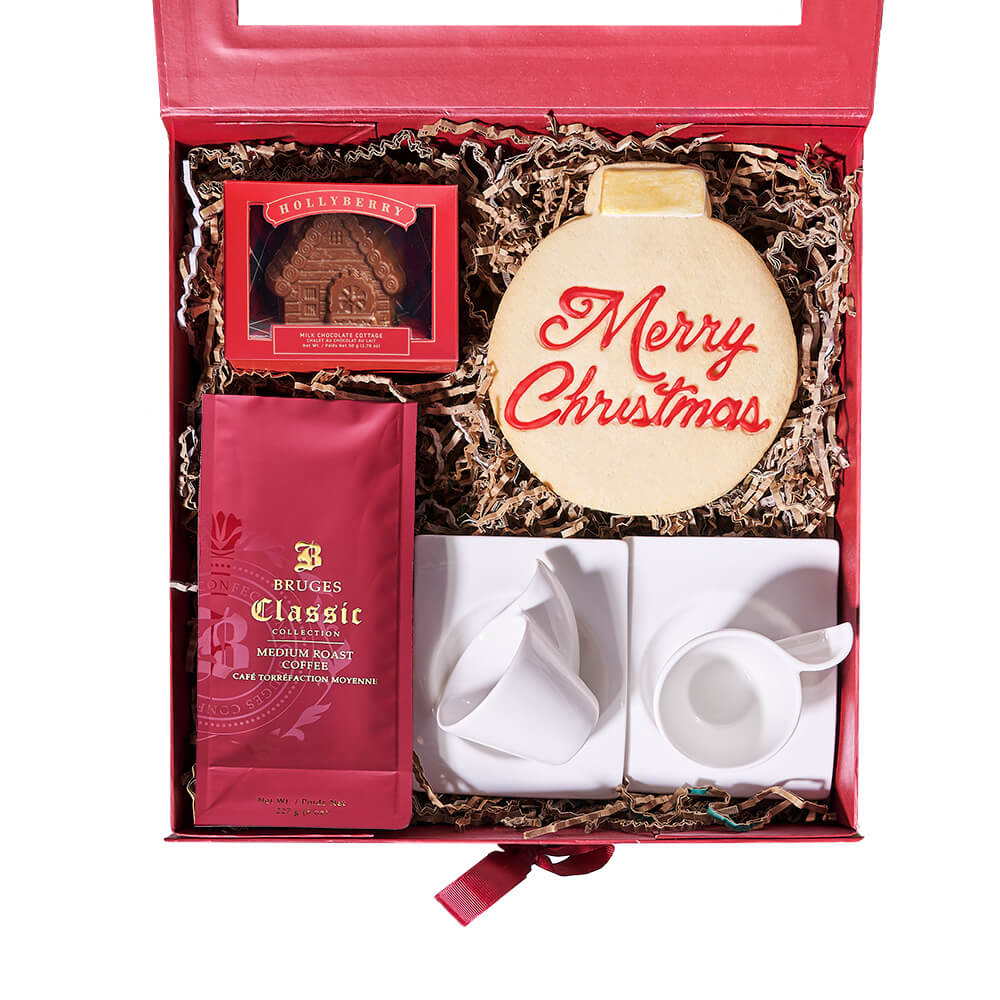 Christmas Chocolate and Coffee Box – how the gift is presented