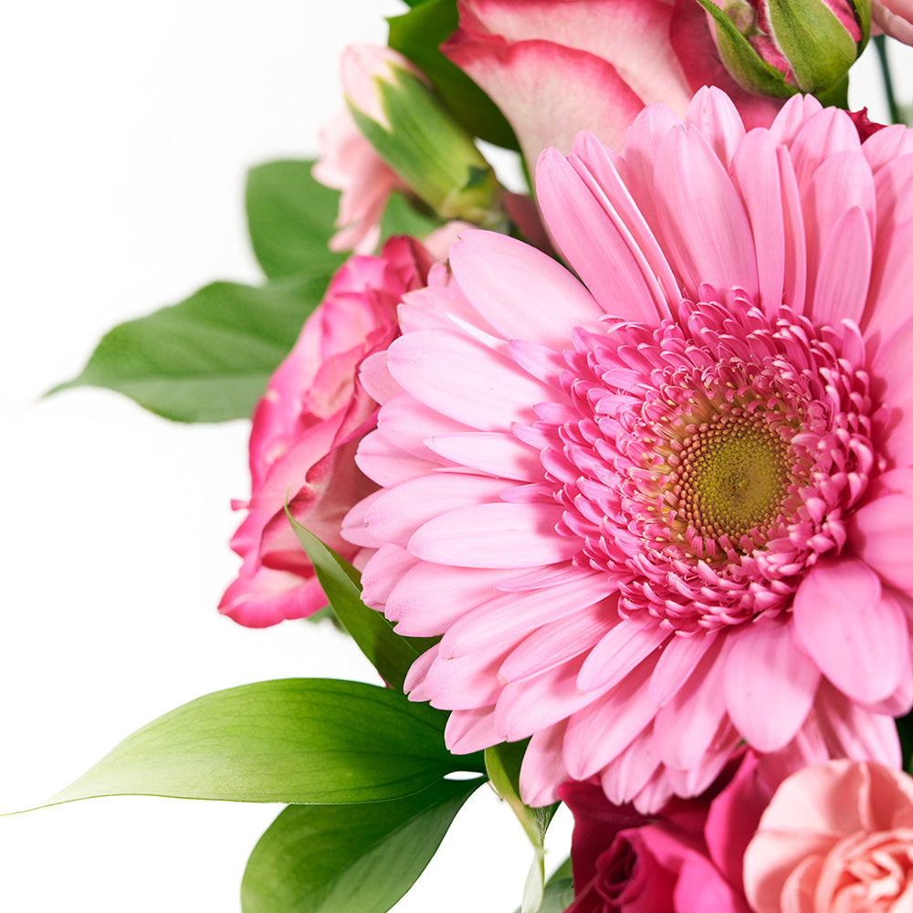 Color-Crazed Carnations Flower Gift - Mixed Floral Hat Box - Los Angeles Delivery