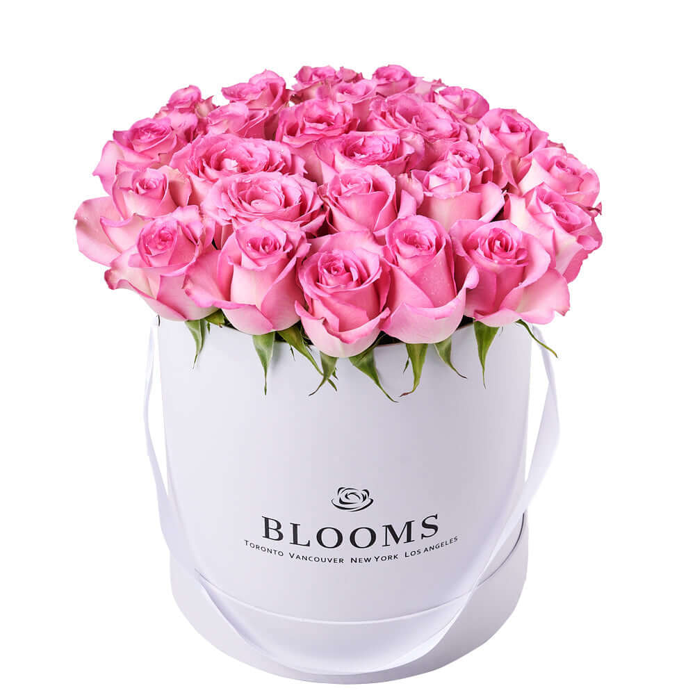 Pink Rose Round Box Gift – how the gift is presented