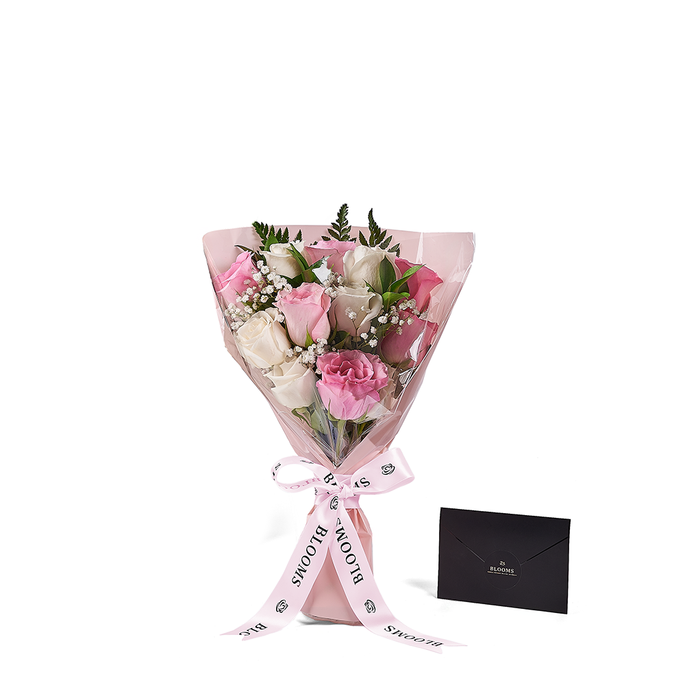 Premium Two-Tone Rose Bouquet for Mother's Day – how the gift is presented