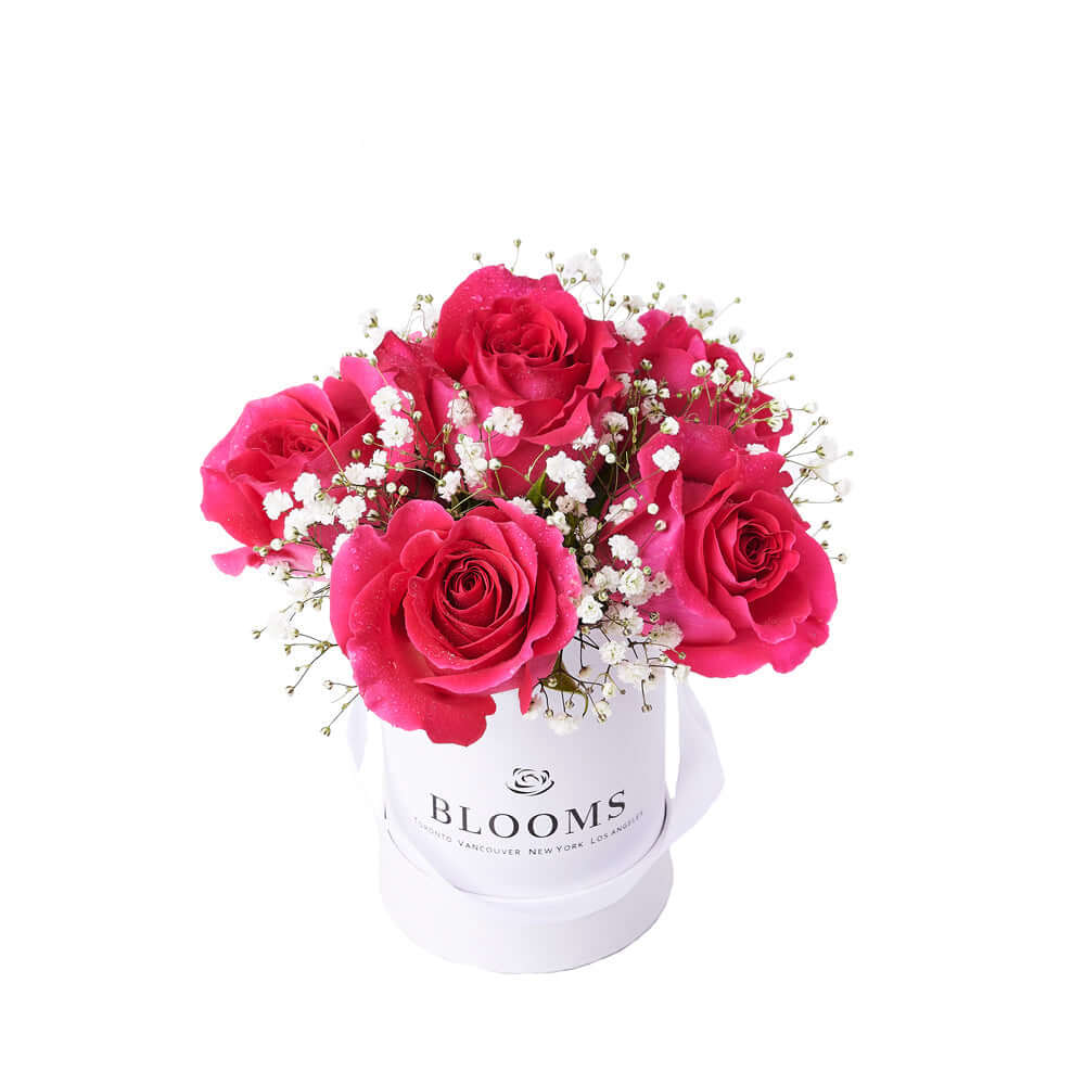 Baby's Breath and Pink Rose Arrangement – how the gift is presented