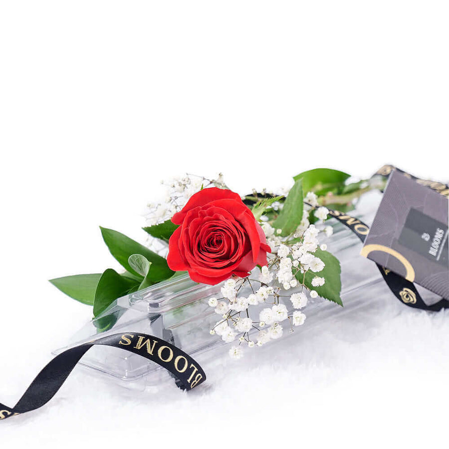 Valentine's Day Single Red Rose, Los Angeles Blooms