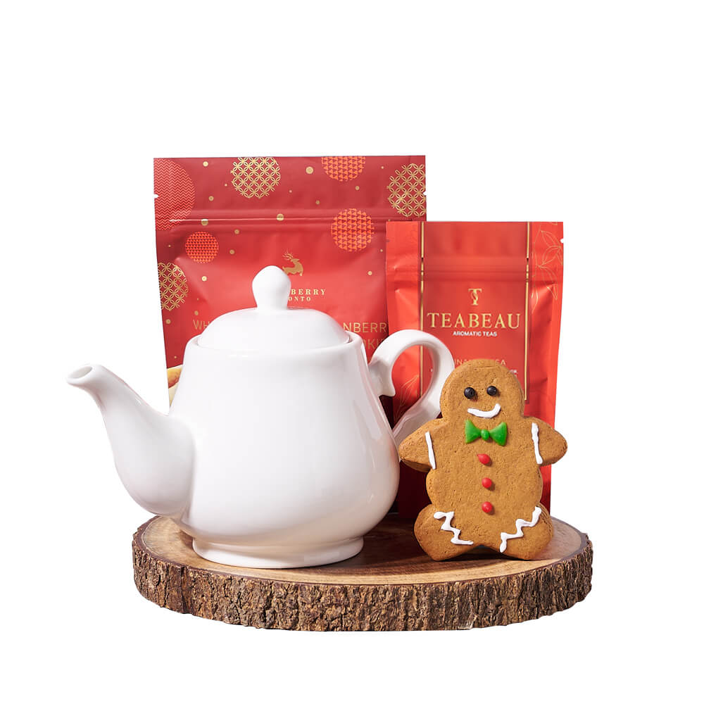 Christmas Gingerbread and Tea Gift Set – how the gift is presented