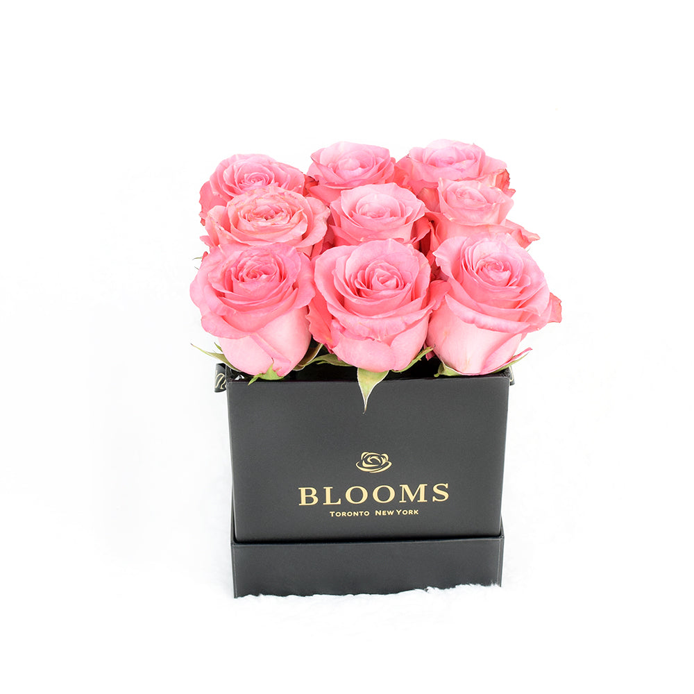 Impeccable Pink Rose Hat Box. Los Angeles Blooms - Los Angeles Delivery