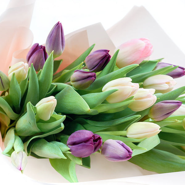 Tulip Gifts Lilac Dreams Tulip Bouquet Los Angeles Delivery Los