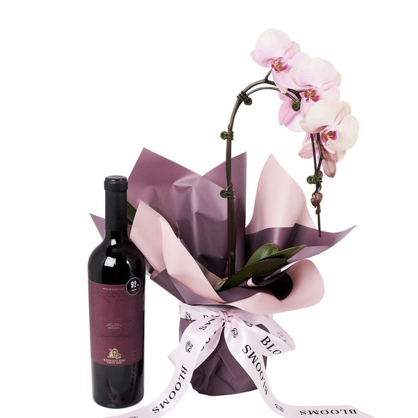 Pure & Simple Flowers & Wine Gift