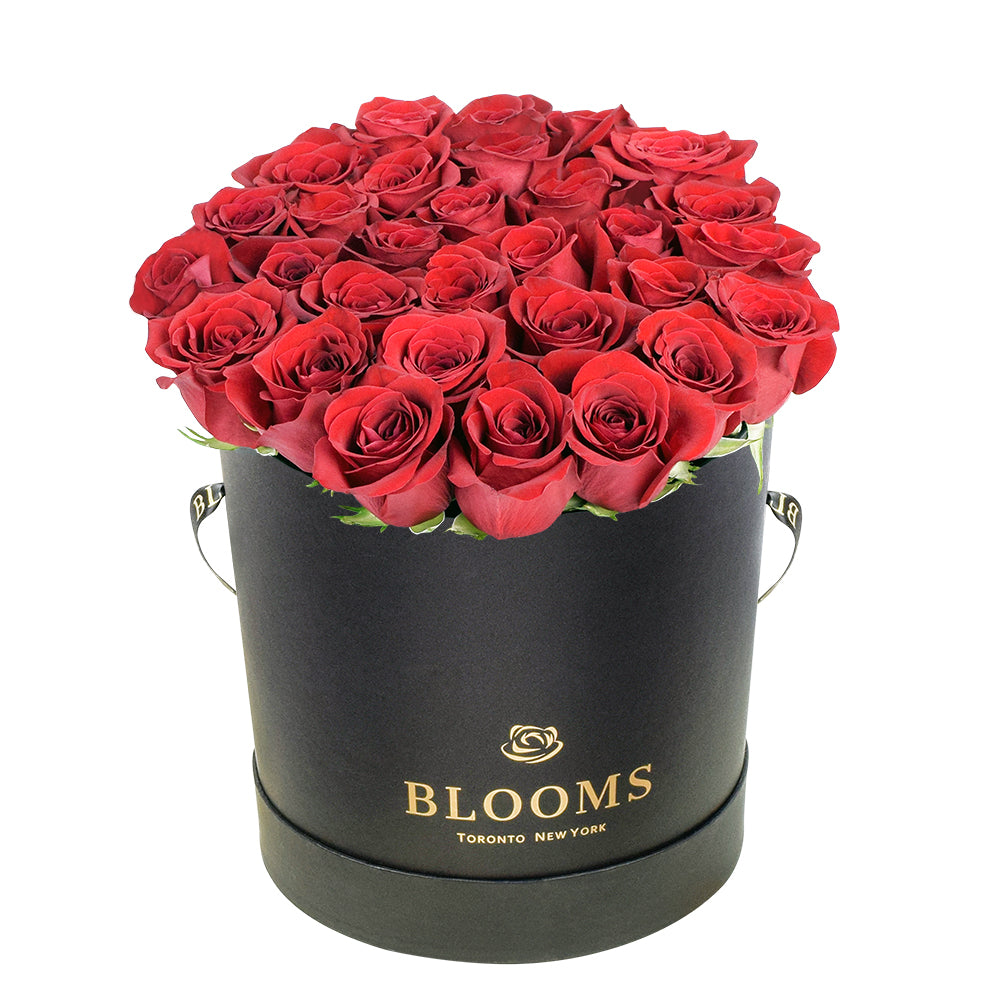 Red Vibrancy Box Rose Set, a flower gift so bright and pretty, you won't be able to take your eyes off it. Los Angeles Delivery