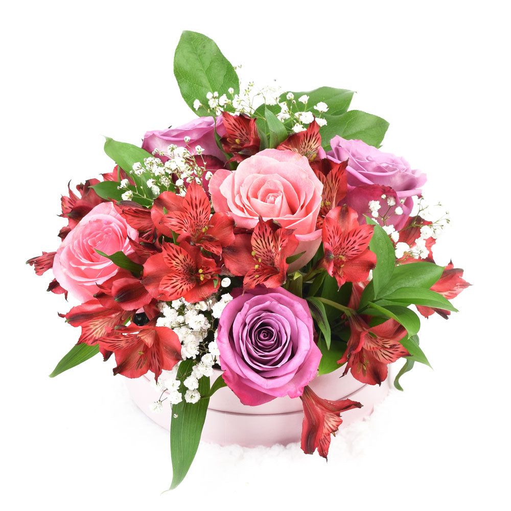Flower Arrangement Hat Box – how the gift is presented