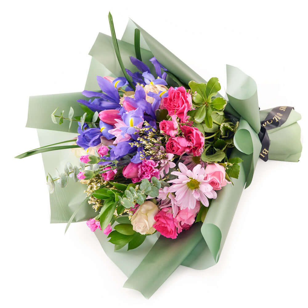 Los Angeles Flower Delivery - Los Angeles Flower Gifts - Violet Fantasy Mixed Iris Bouquet