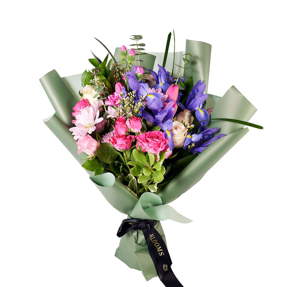 Los Angeles Flower Delivery - Los Angeles Flower Gifts - Violet Fantasy Mixed Iris Bouquet