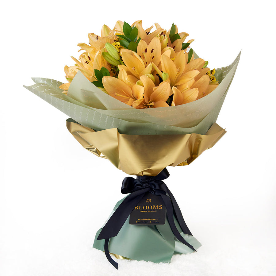 Amber Celebration Lily Bouquet from Los Angeles Blooms - Flower Gift - Los Angeles Delivery.