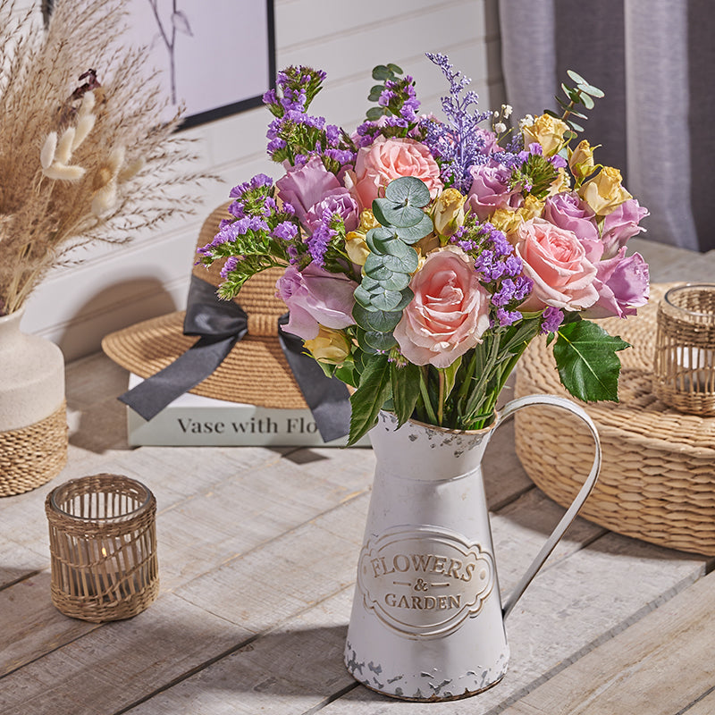 Seasonal flower preparation for same-day delivery