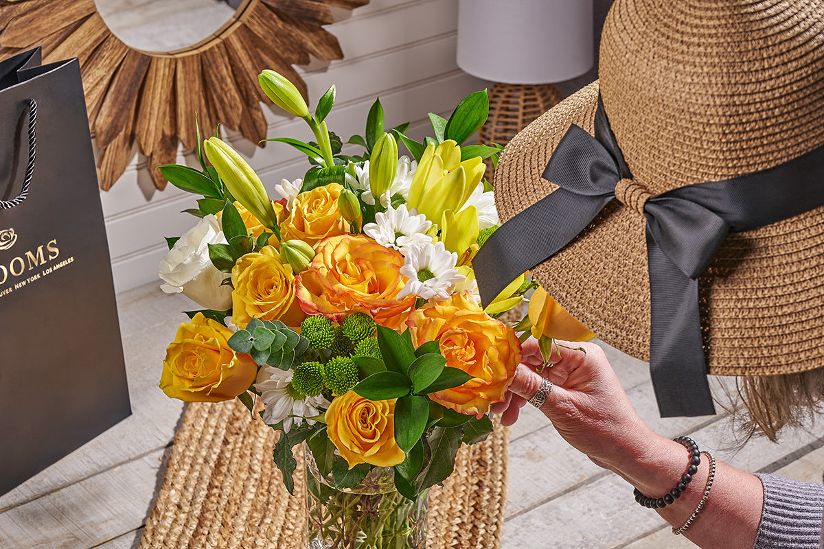 Colorful flower in a vase