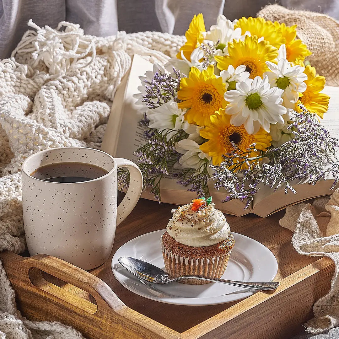 Florist preparing arrangement for delivery