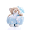 Blue Hugging Blanket Bear, Baby Toys, Toy Plushy, Baby Gifts, Los Angeles Delivery