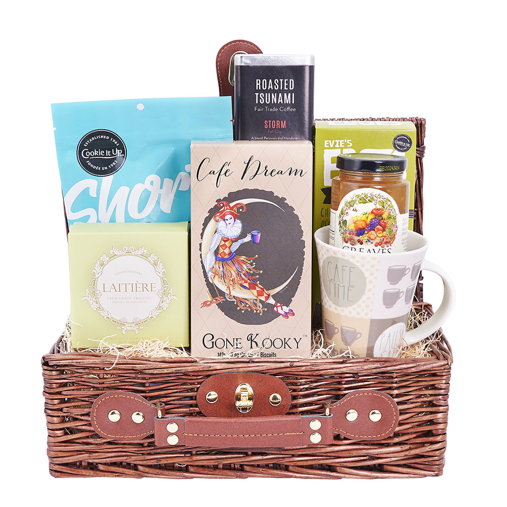 Bravely Bold Gourmet Coffee Gift Basket – Los Angeles Blooms - Los Angeles Delivery