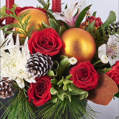 holiday,  christmas,  Mixed Floral Arrangement,  Mix Floral Arrangement,  Floral Arrangement,  Set 24018-2021, holiday floral delivery, delivery holiday floral, christmas arrangement canada, canada christmas arrangement, los angeles
