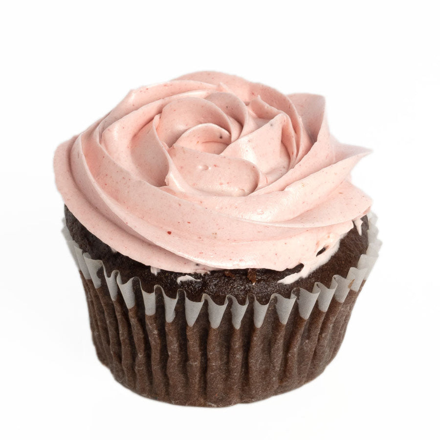 Chocolate & Strawberry Buttercream Cupcakes - Baked Goods - Cupcake Gift - Los Angeles Delivery