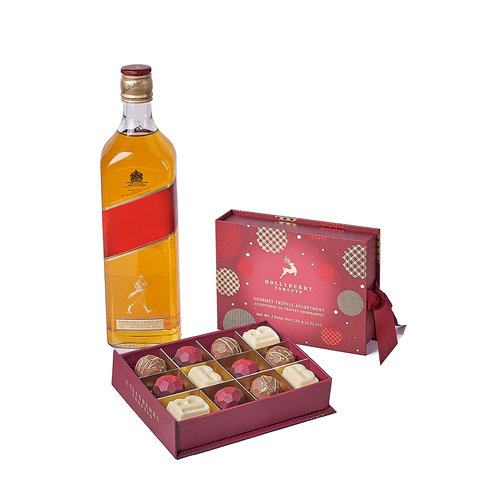 Christmas Liquor &amp; Chocolate Gift, christmas gift, christmas, liquor gift, liquor, Los Angeles delivery
