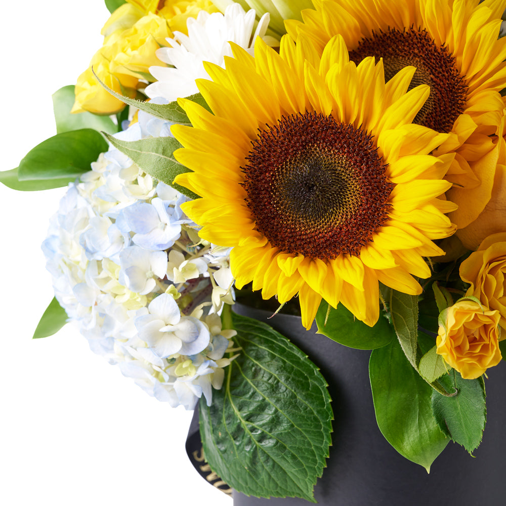 Crowning Glory Sunflower Arrangement, mixed flower assortment, sunflower assortment, sunflower arrangement delivery los angeles