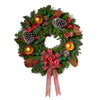 Deluxe Christmas Wreath. Floral arrangement, christmas decoration - Los Angeles Delivery.