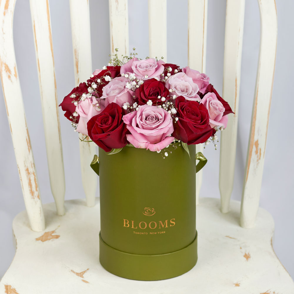Elegant Rose Duo Arrangment - Mixed Roses - Mother's Day Gift - Los Angeles Blooms - Los Angeles Delivery
