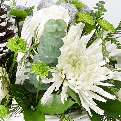 Festive Floral Gift Basket. Mixed flower arrangement, Mixed Floral Arrangement - Los Angeles Delivery.