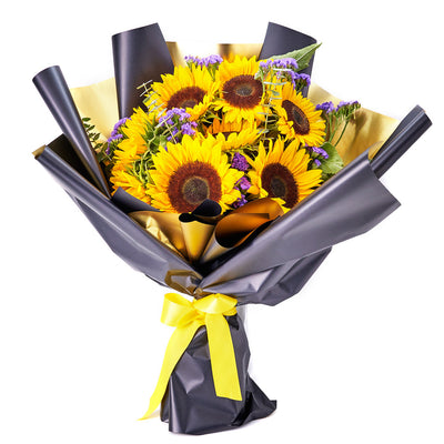 Golden Grace Sunflower Bouquet, assorted flowers bouquet, sunflowers, bouquet delivery Los Angeles, los angeles