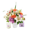 Heavenly Scents Flowers & Candle Gift - Mixed Flower and Candle Set - Los Angeles Blooms - Los Angeles Delivery