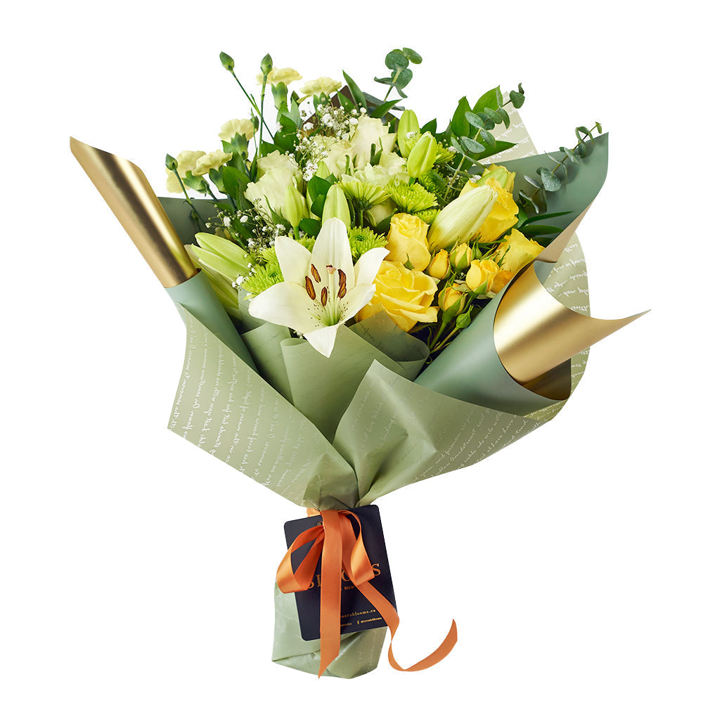 Joyful Renditions Floral Arrangement & Gift Set - Wine Gift Set - Los Angeles Delivery