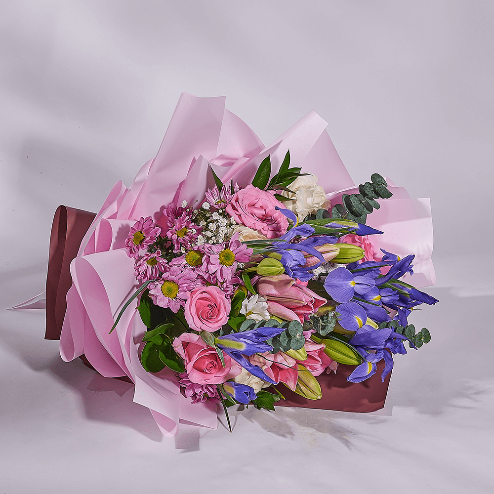 lavender flower gift Lavender Whispers Iris Bouquet
