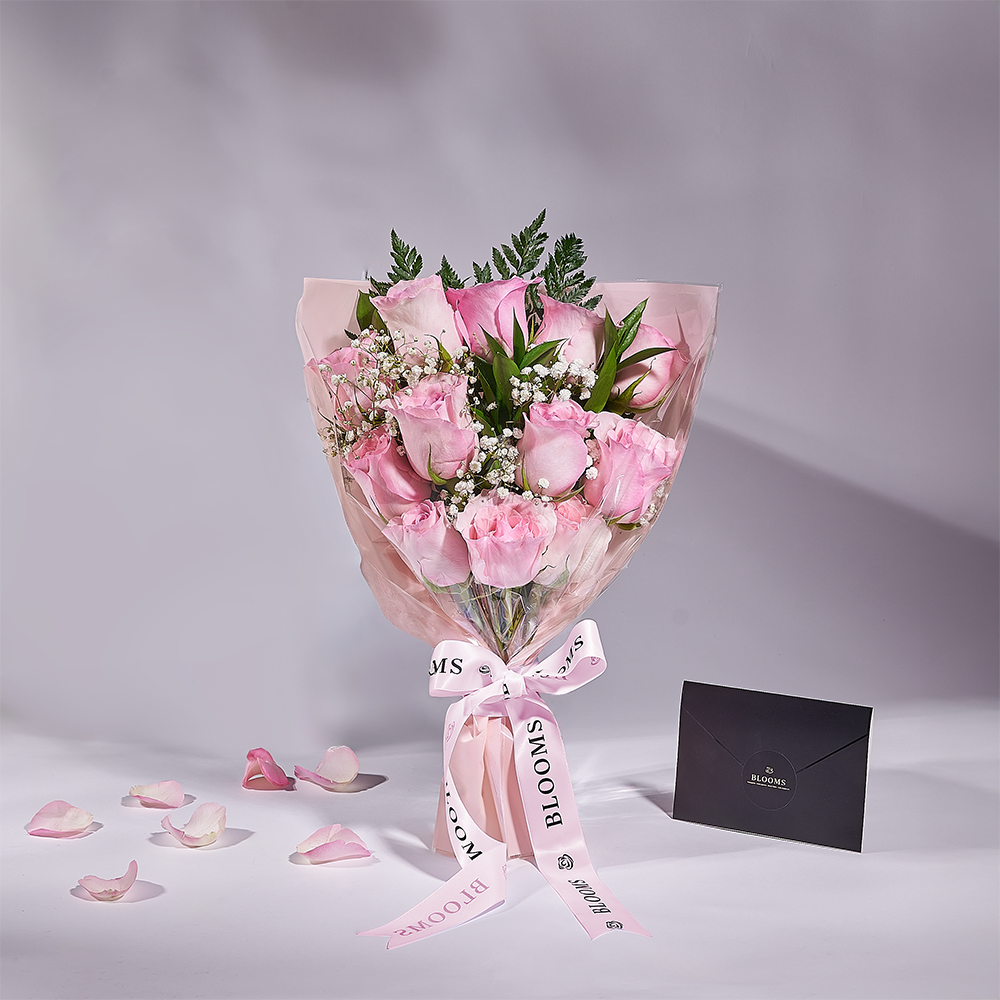 Mother’s Day 12 Stem Pink Rose Bouquet with Box, rose gift, rose, mothers day gift, mothers day, Los Angeles delivery