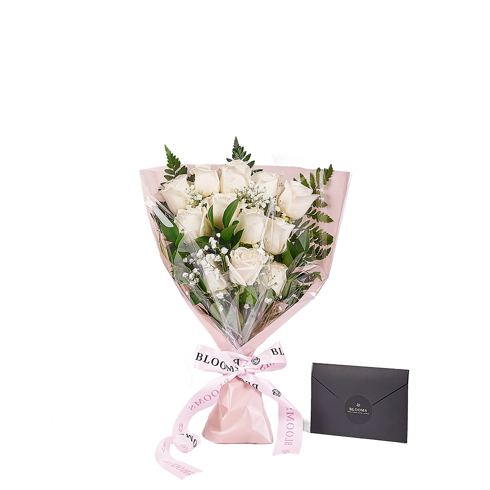 Mother’s Day Dozen White Rose Bouquet, mothers day gift, mothers day, rose gift, rose, Los Angeles delivery