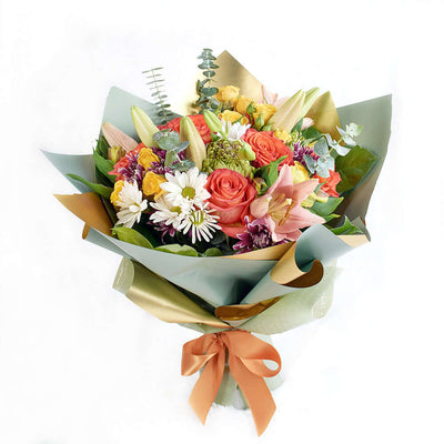 Love in Casablanca Mixed Rose Bouquet from Los Angeles Blooms is a great gift to woo your beloved and whisk them away for a special celebration.
