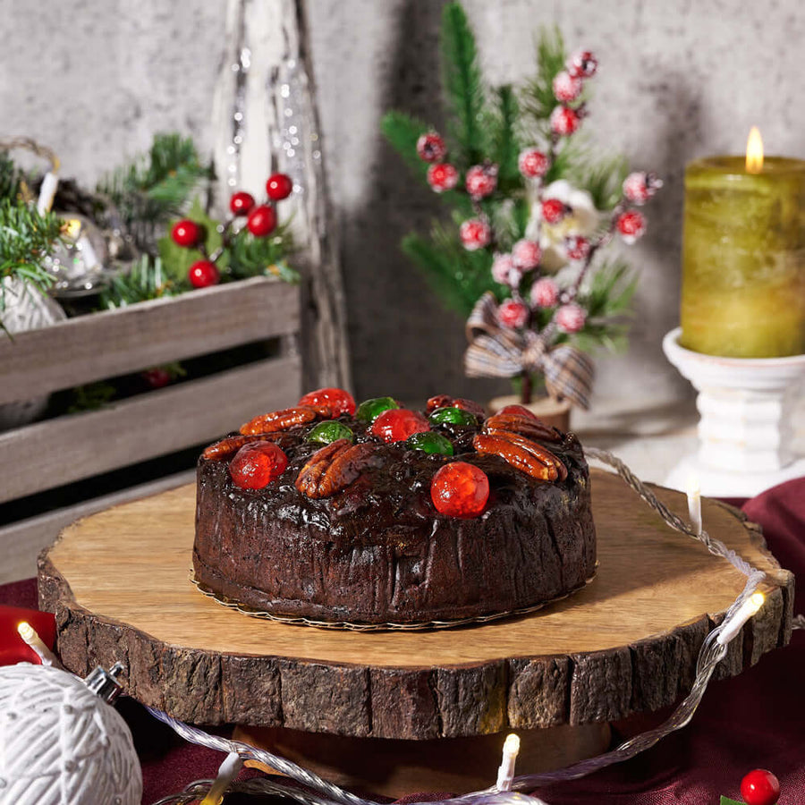 Olde English Dark Fruitcake, Gourmet Fruitcake, Gourmet Gift Baskets, Christmas Gift Baskets, Cakes, Los Angeles Blooms