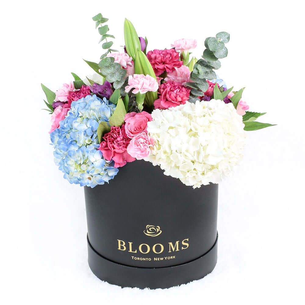 Custom Get Well Soon Gift Basket - Pastel Floral Box Arrangement