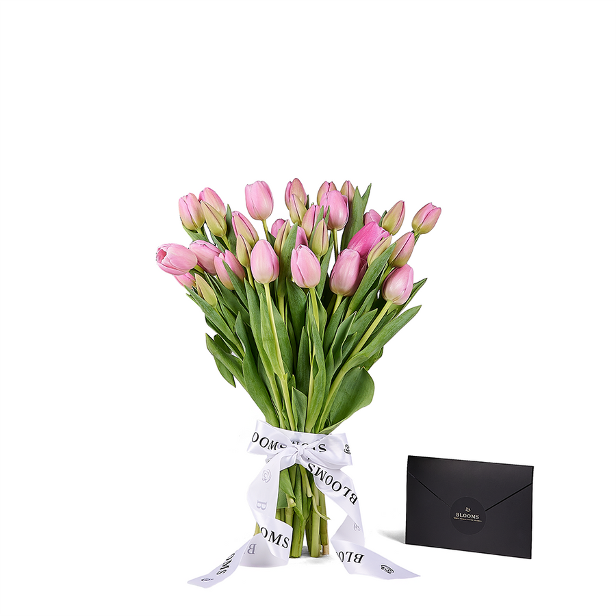 Pink Paradise Tulip Bouquet, tulip gift, tulips, seasonal flower gift, seasonal flowers, flower gift, flowers, Los Angeles delivery