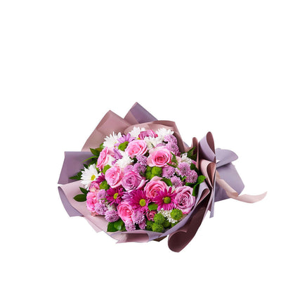Pink & Purple Mixed Daisy Bouquet, rose gift, daisy gift, mixed bouquet. Los Angeles Blooms
