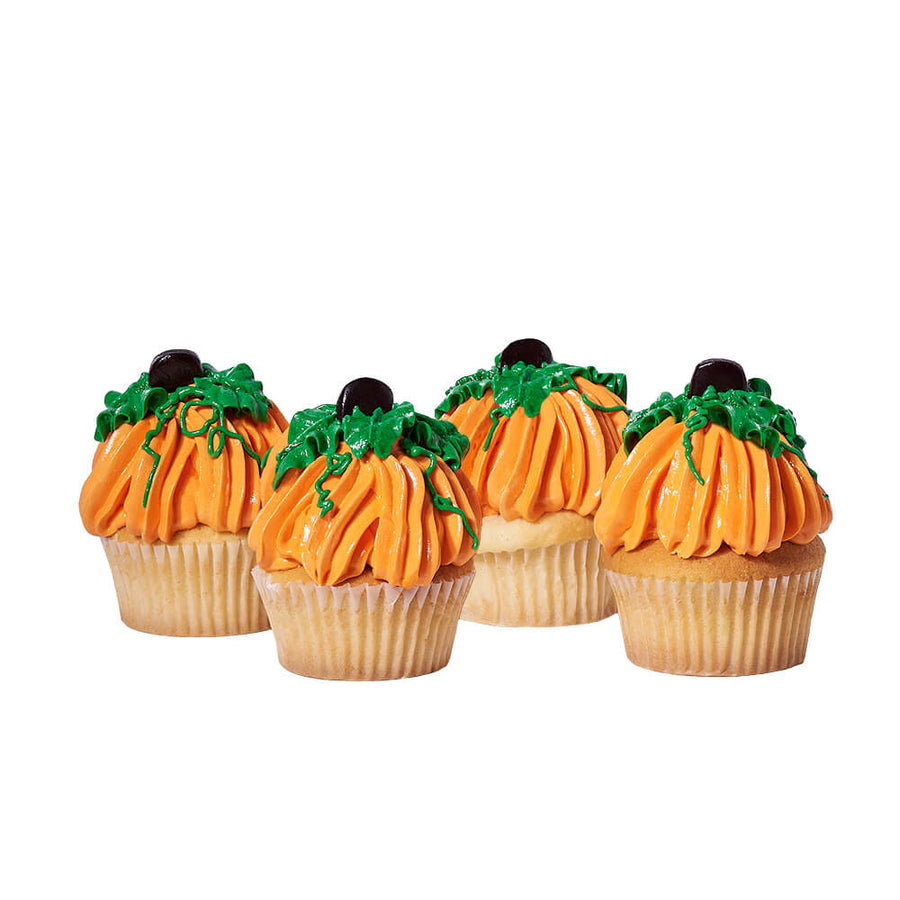 Pumpkin Cupcakes, gourmet gift, gourmet, baked goods gift, baked goods, bakery gift, bakery, seasonal gift, seasonal. Blooms America- Blooms AmericaDelivery