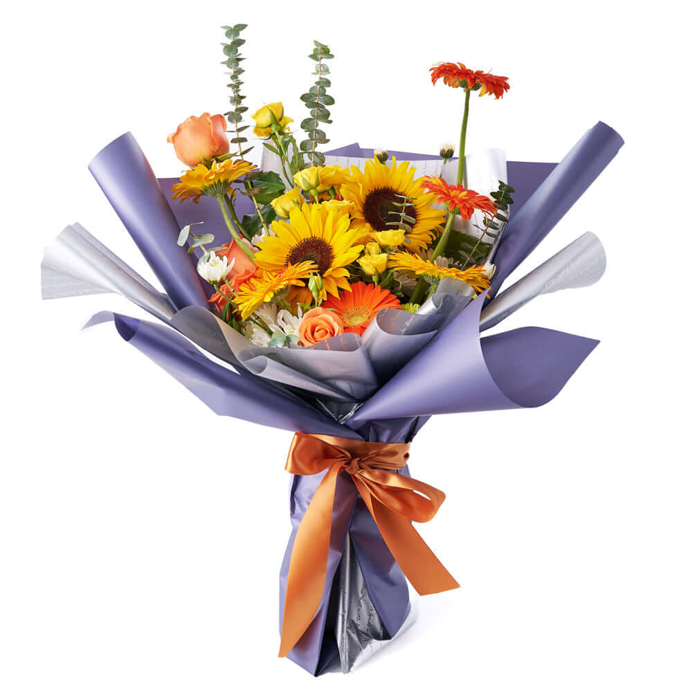 Ray of Hope Sunflower Bouquet, sunflower bouquet, assorted flowers bouquet, sunflowers, flowers, bouquet delivery Los Angeles, Los Angeles Blooms