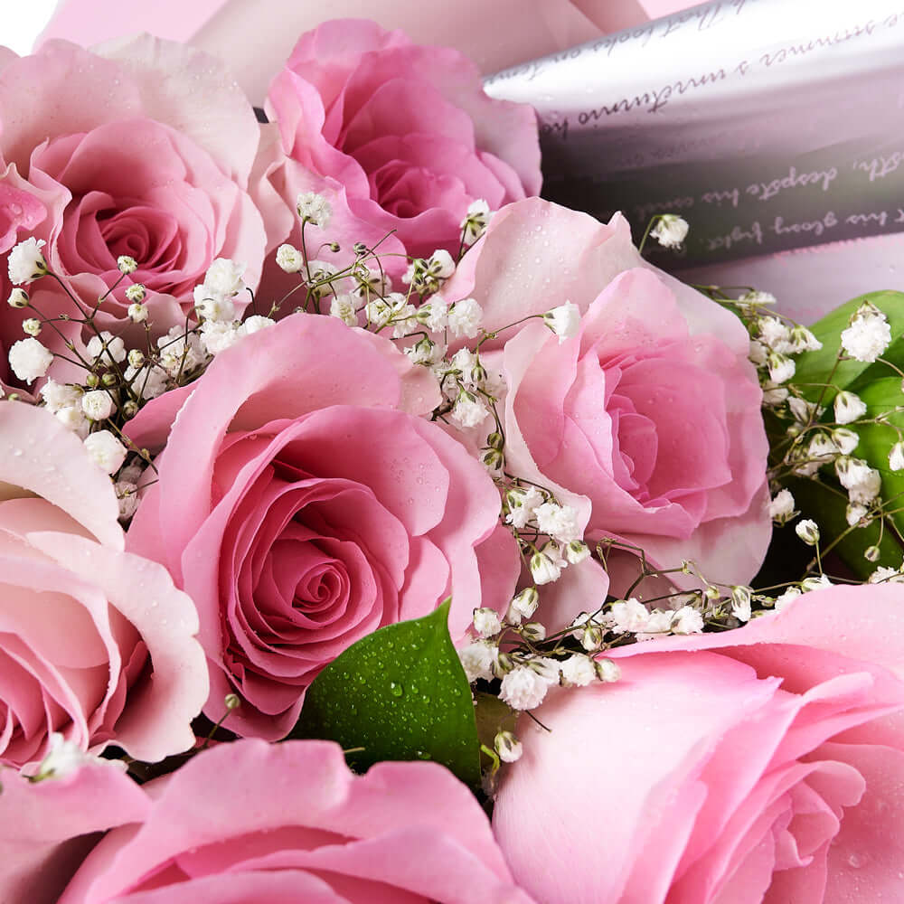 Simply Perfect Pink Rose Bouquet & Box, rose gift, floral gifts, gifts, flowers, mother’s day. Los Angeles Blooms