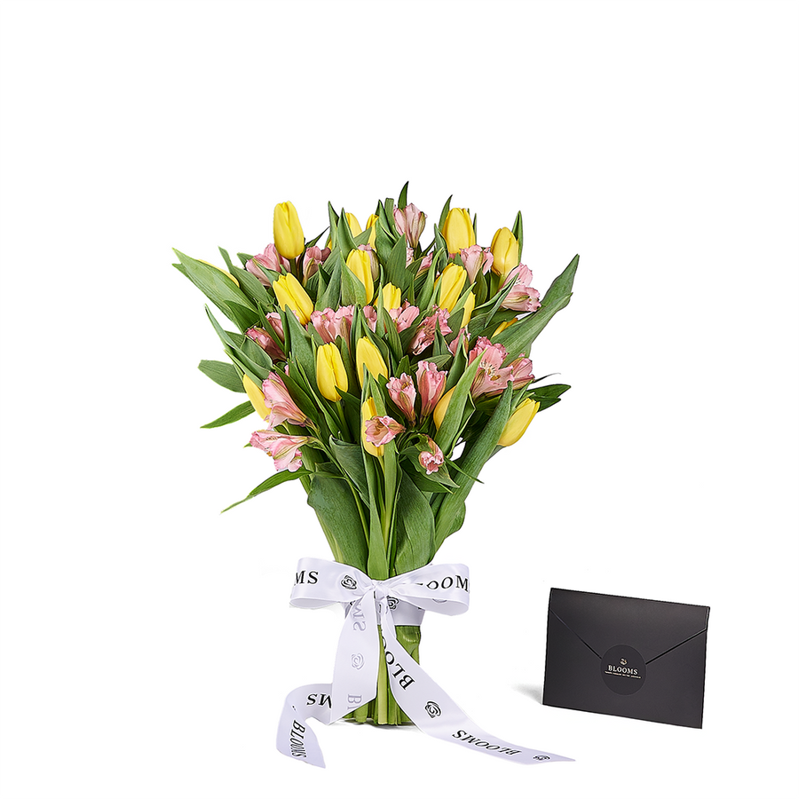 Spring Radiance Mixed Bouquet, tulip gift, tulips, flower gift, flower, seasonal flower gift, seasonal flower, Los Angeles delivery