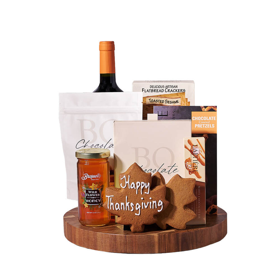 Thanksgiving Wine & Snack Gift Board, wine gift, wine, gourmet gift, gourmet, thanksgiving gift, thanksgiving