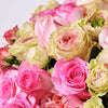 This large floral gift features pink and white roses gathered into a pink hat box for a wonderful way to breath of spring in any space.. Los Angeles Delivery