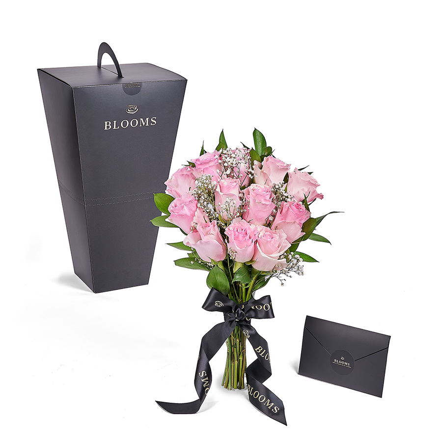 Valentine's Day 12 Stem Pink Rose Bouquet, Valentine's Day gifts, rose gifts - Los Angeles Delivery.