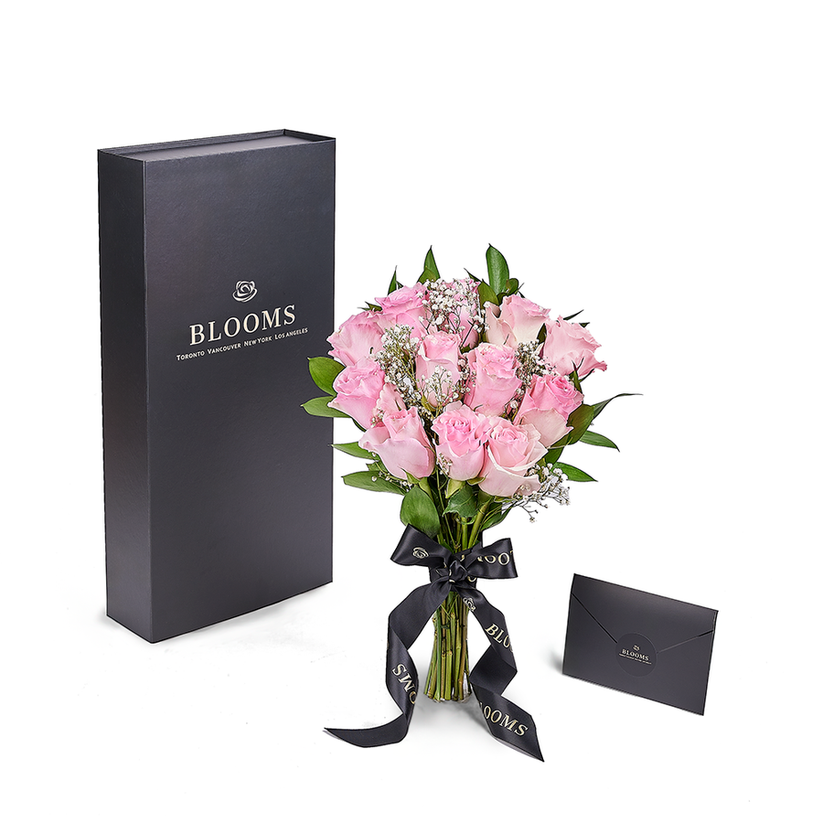 Valentine's Day 12 Stem Pink Rose Bouquet With Designer Box, Los Angeles Same Day Flower Delivery, Valentine's Day gifts, rose gifts, pink roses