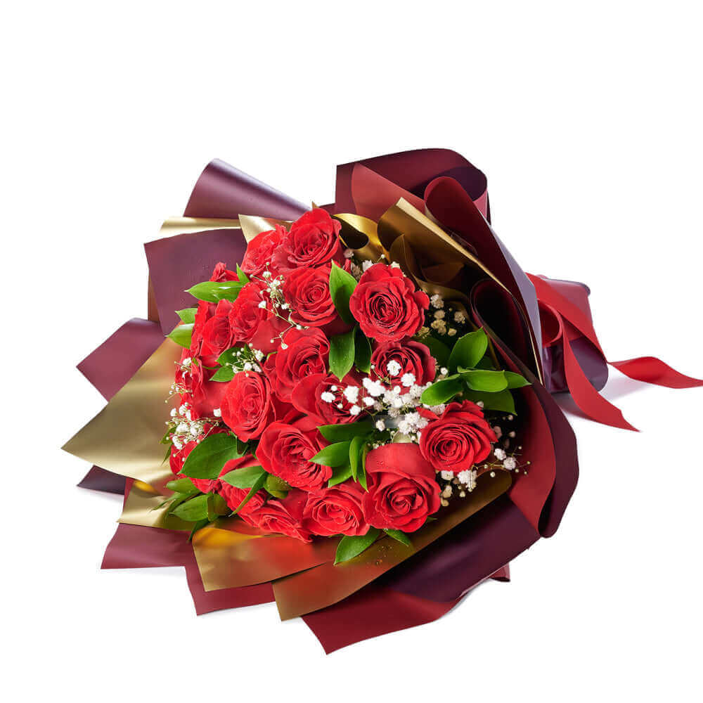 Valentine's Day 24 Red Roses Bouquet, roses, Valentine's day gifts, Los Angeles Blooms